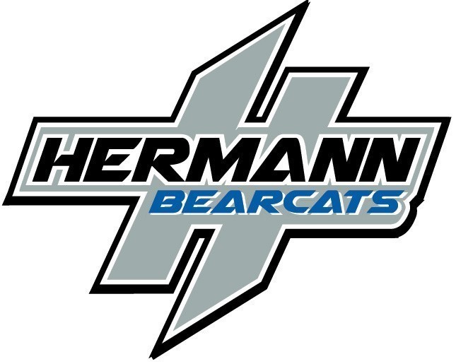 Hermann Bearcats in slanted H graphic