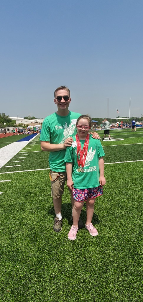 Getting medals at Special Olympics May 2022