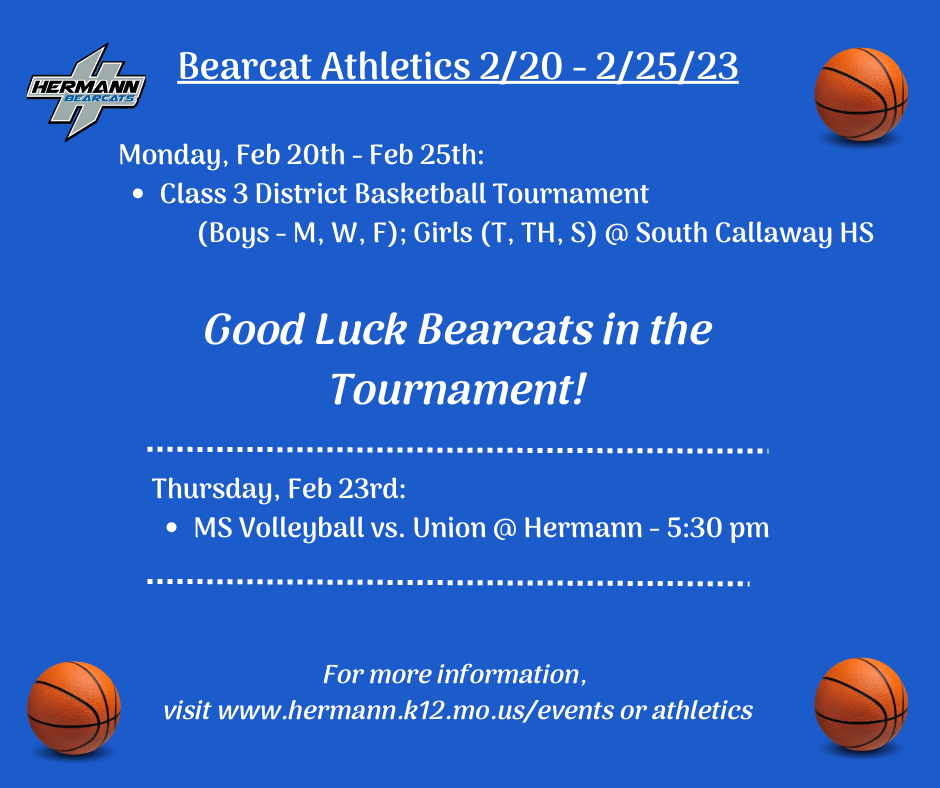 Bearcat Athletics Feb 20 - 25. 2023