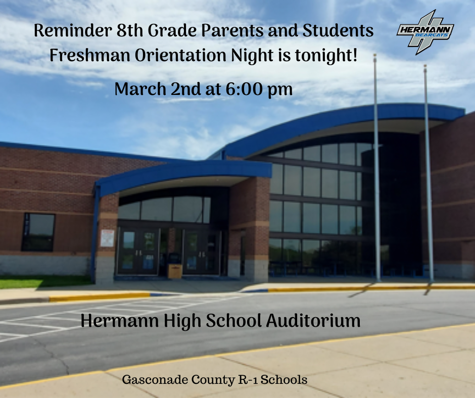 Freshman Orientation Tonight 3/2/23