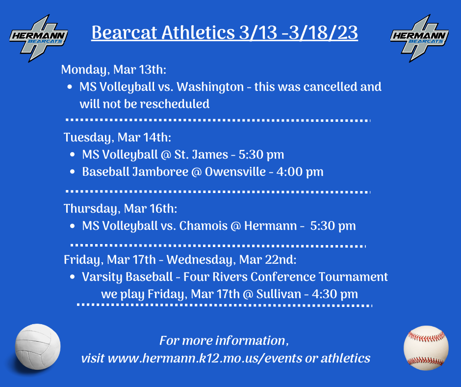 Bearcat Athletics Mar 13- 18, 2023