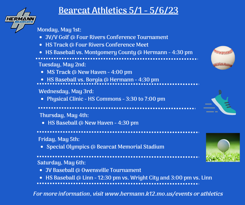 Bearcat Athletics May 1 - 6 2023