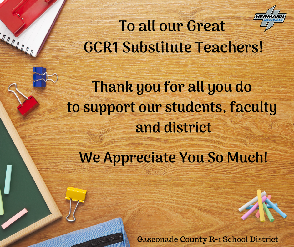 Thank you to our substitute teachers - May 3 2023