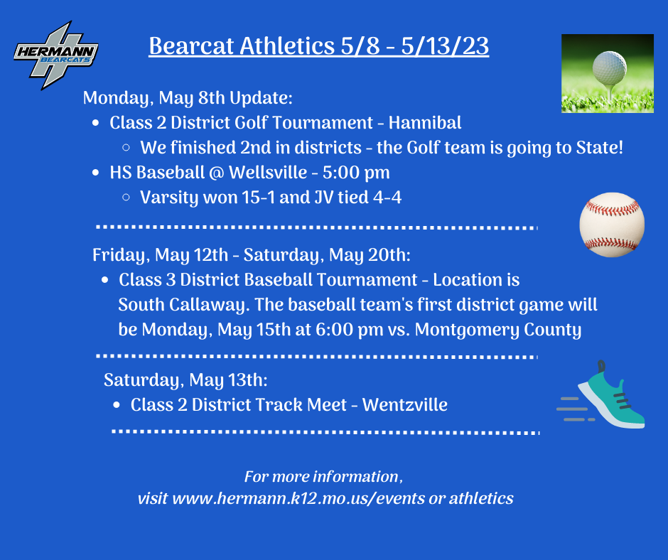 Bearcat Athletics - May 8 - 13 2023