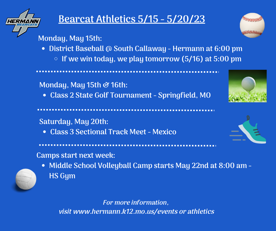 Bearcat Athletics May 15 - 20 2023