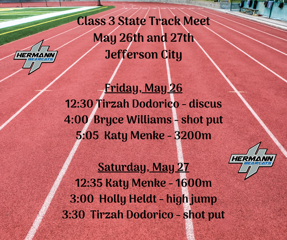 Class 3 State Track Meet May 26 and 27 2023